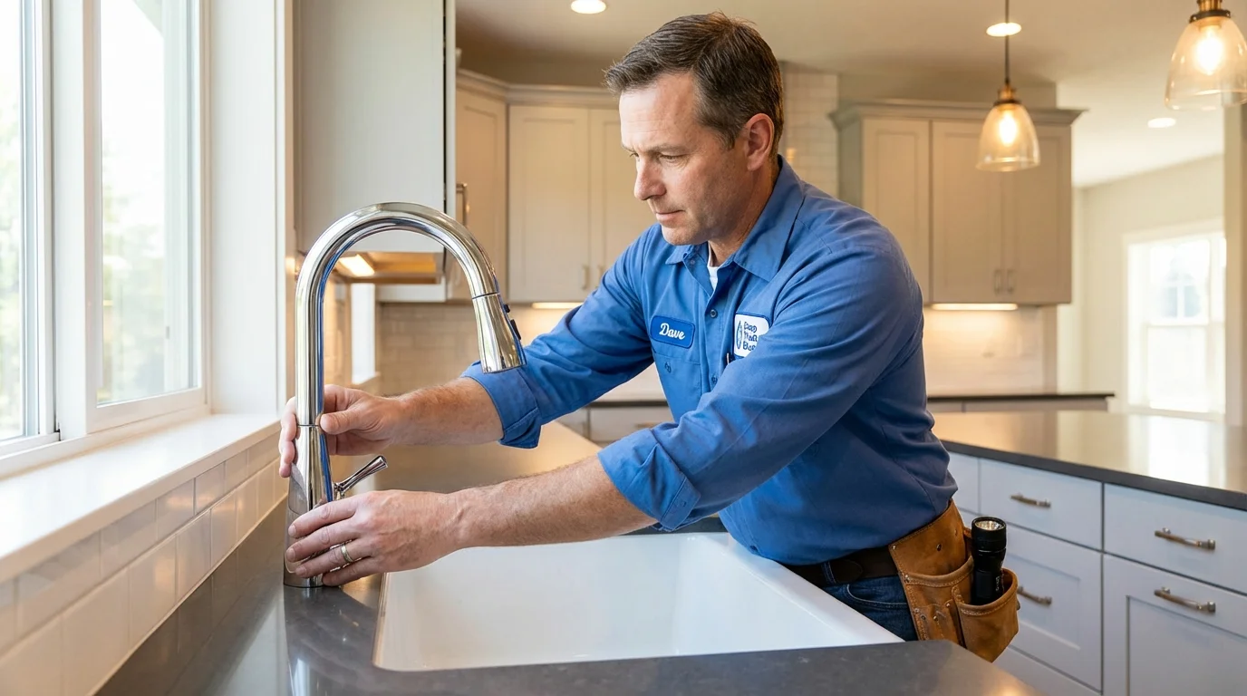 Kitchen faucet installation by Johns Plumbing LLC in Louisville